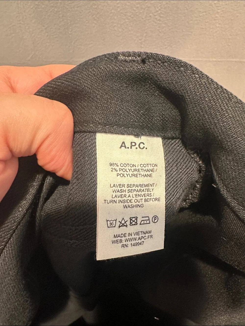 A.P.C. Black Slim Men's Jeans